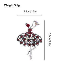 FAIRYGATE Ladies Brooches UK Lapel Pin Alloy and Rhinestone Jewelry Ballet Dance Girl Brooch Pins Dancing Brooche for Best Friend Mother Remembrance Gifts Lapel Brooches B1542