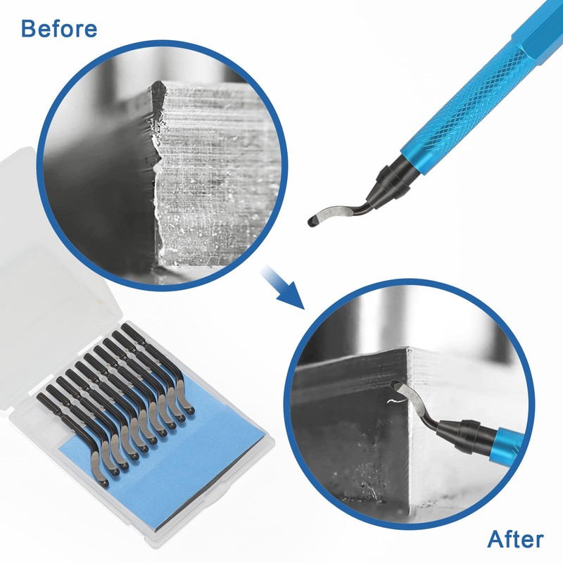 VASTOOLS Hand Deburring Tool Set / Deburring Tool with 10