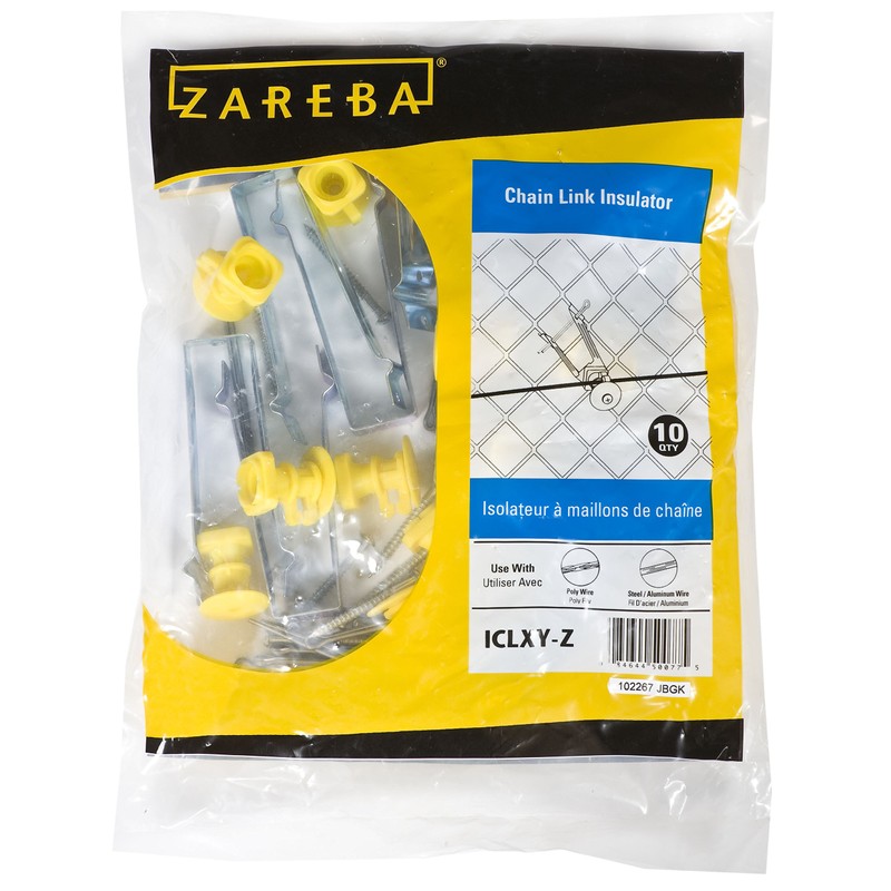 Zareba Chainlink Insulator for Electric Fencing - 10 Insulators Included