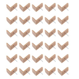 Drawer Tack Glide RLECS 30PCS 19mm/0.75inch L Shaped Tack-in Drawer Glides for Repairing Dressers, Brown