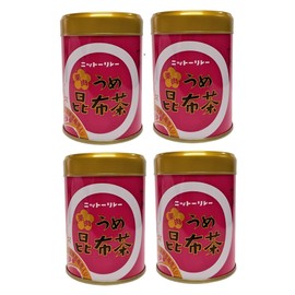 Nitto Foods Industry Fruit Plum Kelp Tea, 2.1 oz (60 g) x 4