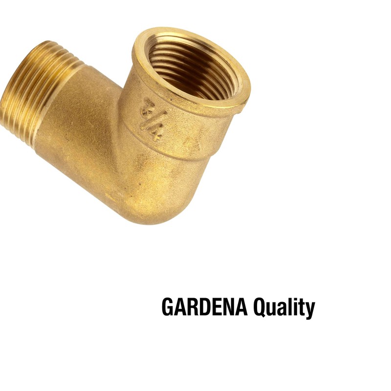 GARDENA Brass angle with internal and external Threads: Elbow with