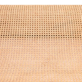 CLAYNIX 18" Width Rattan Webbing for Caning Projects Natural Pre - Woven Open Mesh Cane - Natural Rattan Cane Webbing (3 FEET)