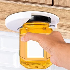 Jar Opener,Undermount Lid Gripper Tool Easily Grip and Unscrew Multi-Sized Jars, Bottles and Containers - Perfect for Seniors & Weak or Arthritic Hands