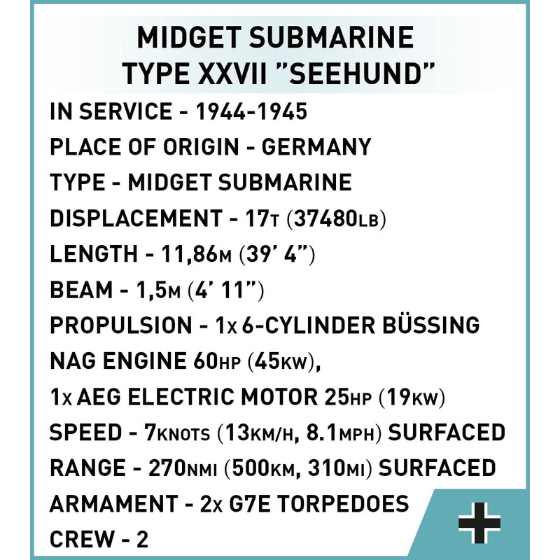 COBI U - BOAT XXVII ''Seehund