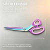 9.5" Rainbow Heavy Duty Tailor Fabric Scissors, Purple Pink