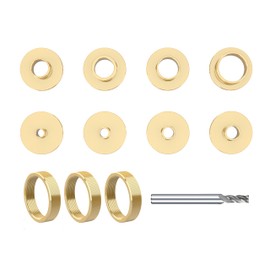 inBovoga 12 Pcs Precision Brass Router Template Bushing Guides Sets and 1/4" Shank Woodworking Router with Carrying Case, Fits Porter Cable Style Router Sub Bases