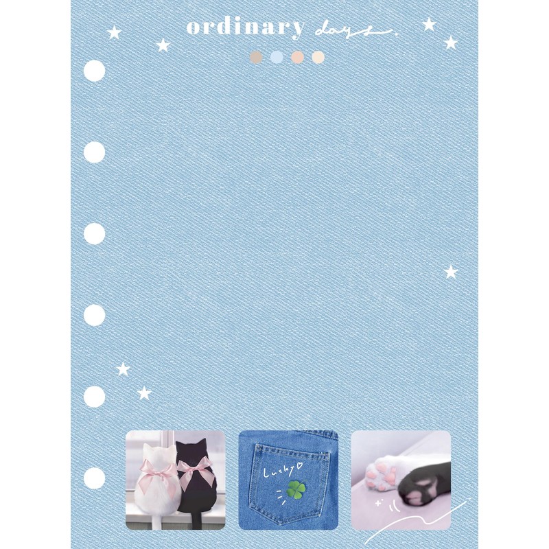 Coolia Seal Binder Sticker Book Ordinary Days Denim 01076