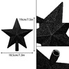 DERAYEE Shiny Black Star Christmas Tree Plastic Star Christmas Tree