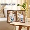 8x10 Double Picture Frames Vertical Hinged Wood Bifold Photo Frame