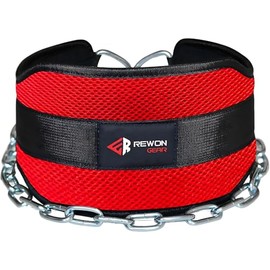 Dip Belt with Chain Weight Belt for Pull Ups - Heavy Duty Dip Belt with Chain and Weight Belt for Training - Weighted Pull Up Belt for Weightlifters Men and Women
