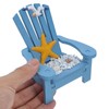 LUOZZY Miniature Beach Chair Figurines Nautical Beach Chair with Starfish