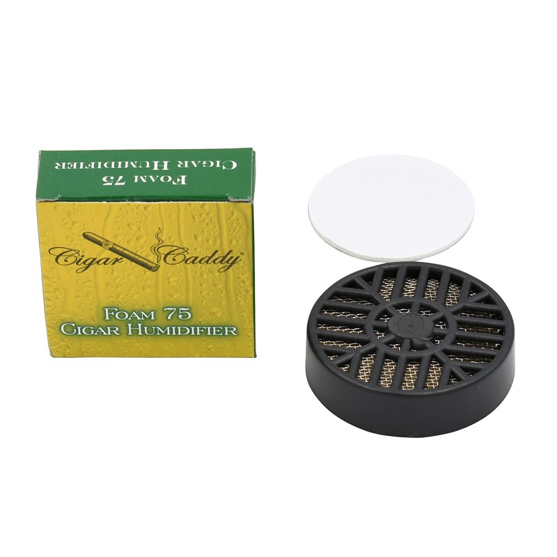 Quality Importers Cigar Caddy Deluxe Humidifier, Round, Large Foam Cigar