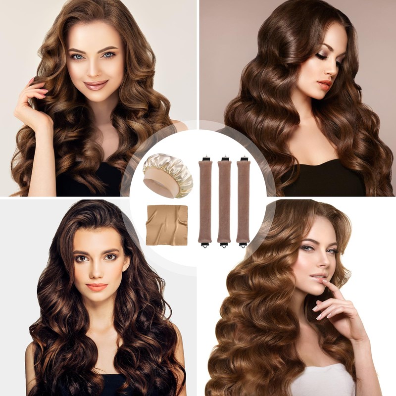 Asheyya 5 Pcs Heatless Blowout Rods Set, Jumbo Flexi Rods