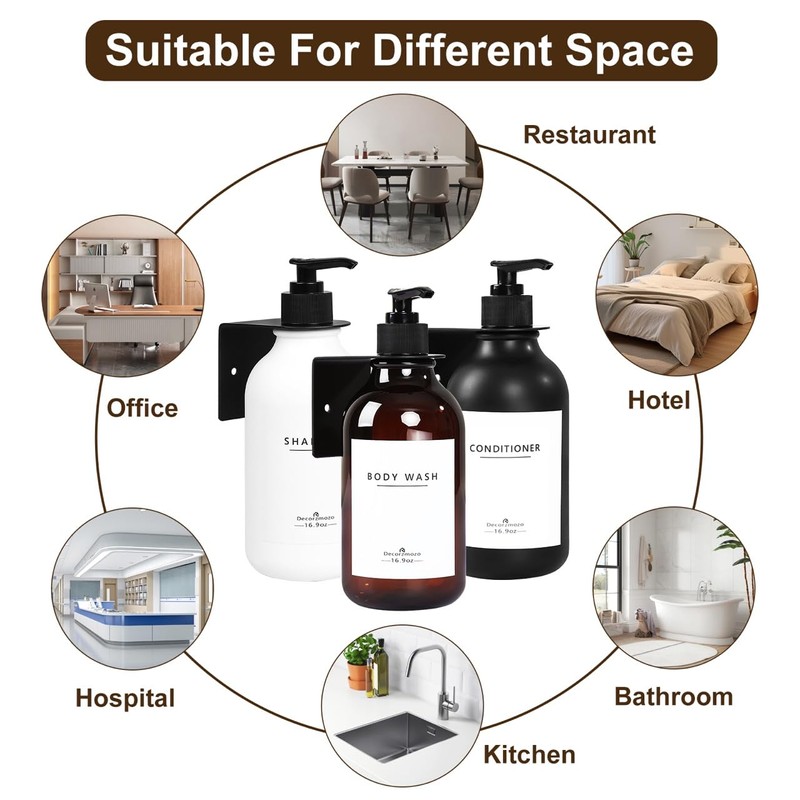 Shampoo and Conditioner Dispenser Wall Mouts Shampoo Dispenser for Shower