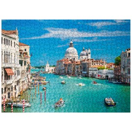 Grand Canal in The Sunshine of Summer in Venice Italy - Premium 500 Piece Jigsaw Puzzle for Adults