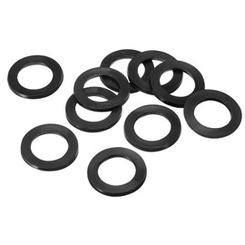 PATIKIL M20 Rubber Flat Washers Pack of 10 20mm ID 30mm OD 2.5mm Thickness Sealing Spacer Gasket Ring Faucet Pipe Water Hose Fastener Bolts Black
