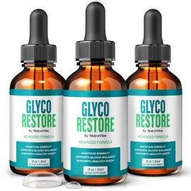 (3 Pack) Glyco Restore Drops – GlycoRestore Natural Balance & Healthy Circulation Support | Daily Energy & Overall Health Formula | Easy-to-Swallow Pills, Non-Habit Forming Supplement (90 Servings)
