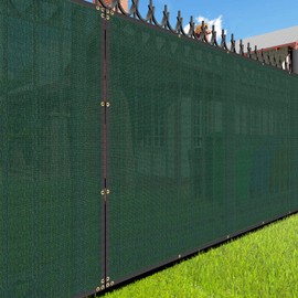 E&K Sunrise 6' x 50' Green Fence Privacy Screen, Commercial Outdoor Backyard Shade Windscreen Mesh Fabric -Customized