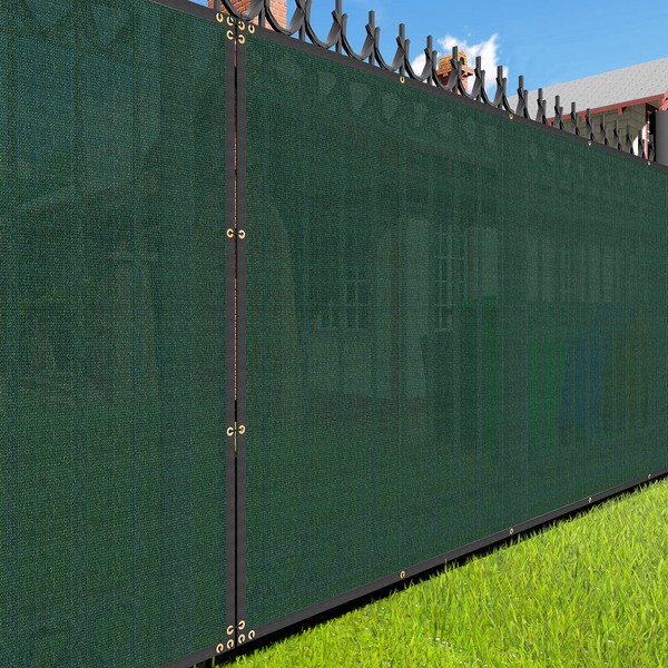 E&K Sunrise 6' x 50' Green Fence Privacy Screen, Commercial