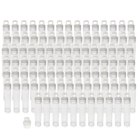 The Beadsmith Clear Plastic Tubes - 2.5-Inch-Long Round Tubes, 9/16 Inches in Diameter - Friction Hanging Caps - Use for Beads, Bath Salts, Wedding & Party Favors, Home or Office Storage - Bag of 100