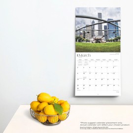 Chicago | 2025 12 x 24 Inch Monthly Square Wall Calendar | Plastic-Free | BrownTrout | USA United States of America Illinois Midwest City