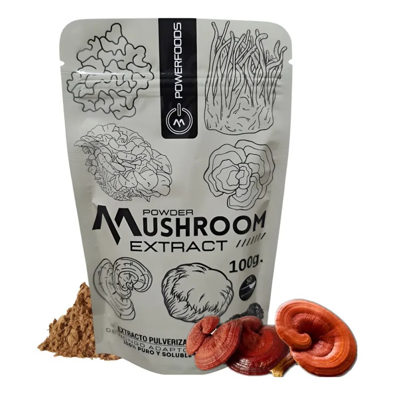 Hongo Adaptógeno, Extracto Puro 100% Soluble 100g.