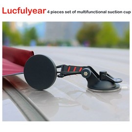 Suction Cup Hooks, Suction Cup Hooks, Extra Strong, Set of 4 Car Suction Cups, Suction Cups, Camping for Car, Sun Sail, Awnings, Side Awning, Boat, Motorhome, Household