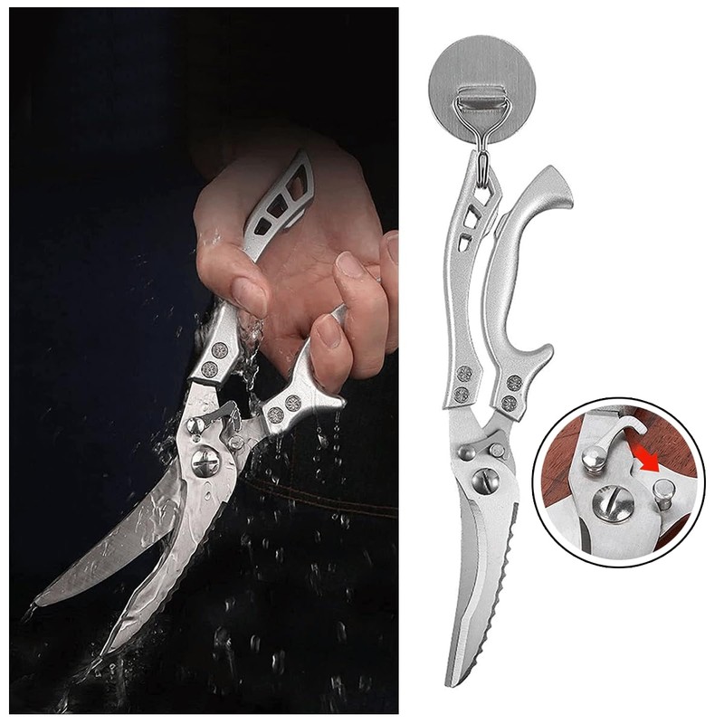 Stainless Steel Meat Scissors, Bone Scissors, Poultry Scissors for Meat,