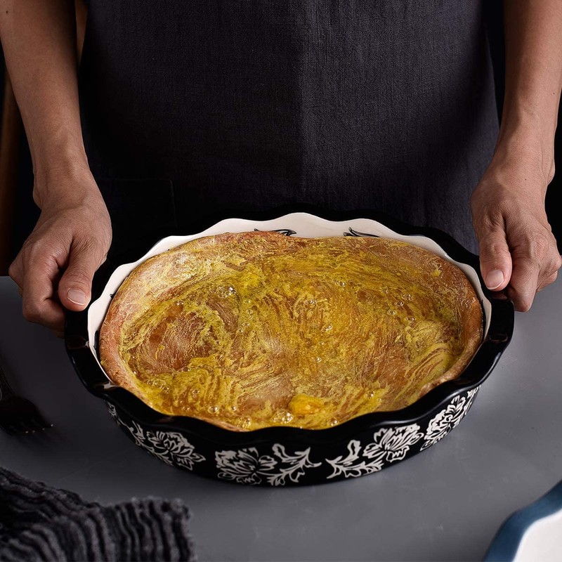 Wisenvoy Ceramic Pie Dish - Deep Dish Pie Plate Non-Stick