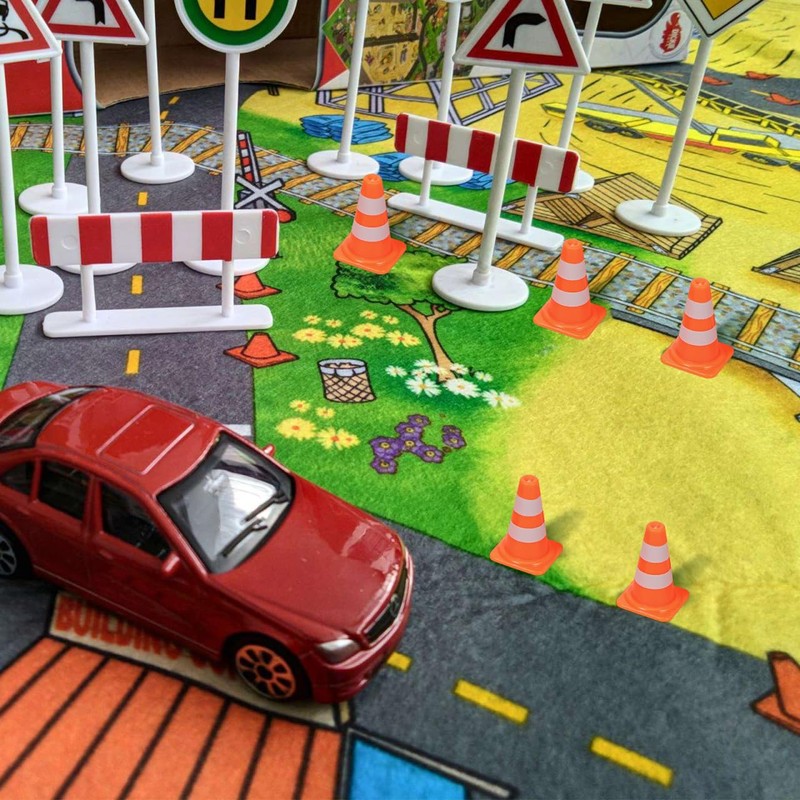 IMIKEYA Simulation Roadblock Traffic for Parking Play for Models and
