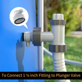 UTEFIF 2 Pieces Hose Conversion Adapter Set to Upgrade Filter Pumps and Salt Water System 1.25" to 1.5" Type Hose Adapter for Pool