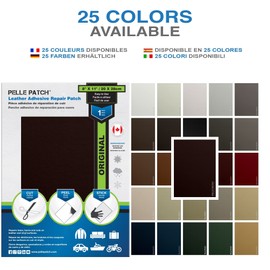 Pelle Patch - Leather Sofa Repair Kit - 25 Colors Available - Original 8x11 - Wine