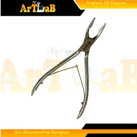 6in Blumenthal Rongeur Pliers 30 Degree Angled with Leaf-Spring Handle Dental Instruments | Stainless Steel Rongeur Tool