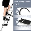 S AFSTAR 4 Step Stool Ladder, Folding Step Stool with