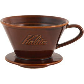Carita Coffee Dripper Mino Ware High Heat Retention Pottery for 2 to 4 People, DACHI MI 185 Dripper Gloss Brown #02113 Wave Series, Made in Japan, Drip Equipment, For 2 People, For 4 People, 2 Cups, 4
