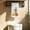 Fall Golden Retriever Kitchen Dish Towel, Golden Retriever Gift