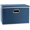 PRANDOM Large Collapsible Storage Bin with Lid [1-Pack] Fabric Foldable