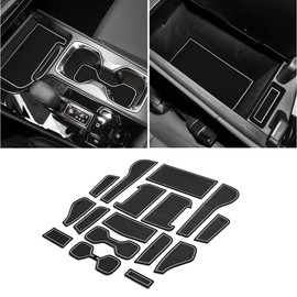 YUJIANQ Center Console Liner Mats for Lexus NX 2022 2023 2024 L Accessories Door Slot Mat for 2022-2024 NX250 NX350 NX350H NX450H Cup Holder Insert, Door Pocket Liners 16-PCS/Set (White)