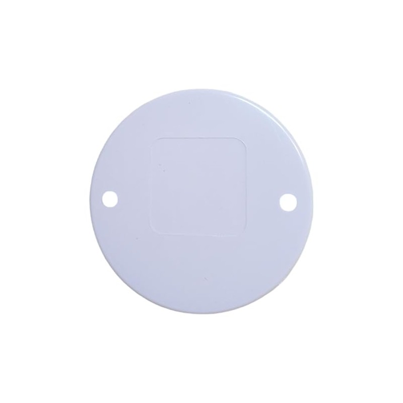 White PVC Round Circular Box Lids - 65mm Dia -