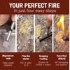 Flint and Steel Fire Starter Kit With Magnesium Rods, Paracord
