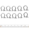10pcs Bow Shackle Stainless Steel High Hardness D-Ring Anchor for