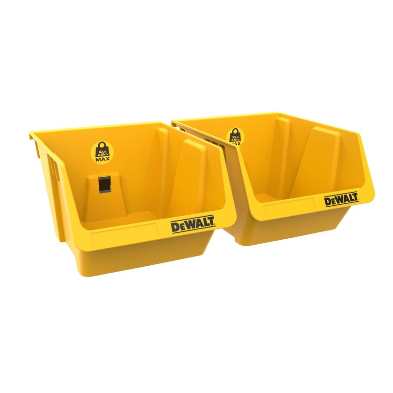 DEWALT Plastic Bins, 10lb Capacity, DEWALT Workshop Storage System Compatible