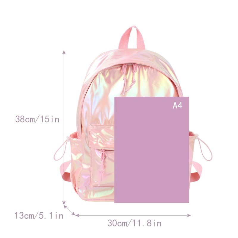 Reberomantic Goodbag Boutique Fashion Hologram Backpack Laser Leather Shiny Backpack