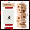 Qingspirits Wooden Tumble Tower Game for Date Night, 54pcs Exciting