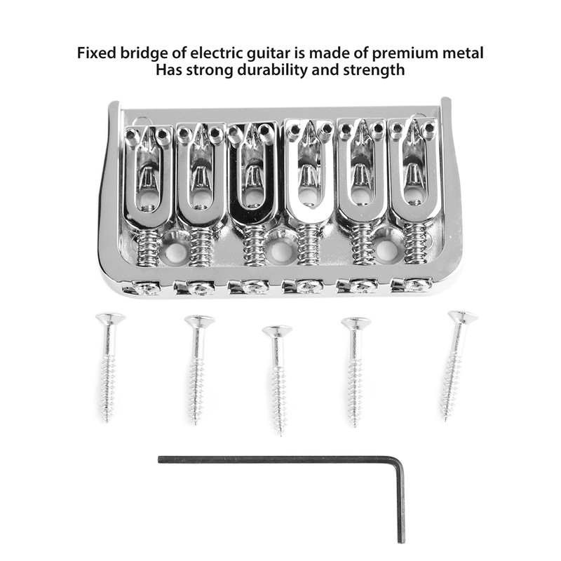 Electric Guitar Fixed Bridge Metal Adjustable Professional Guitar Fixed Bridge