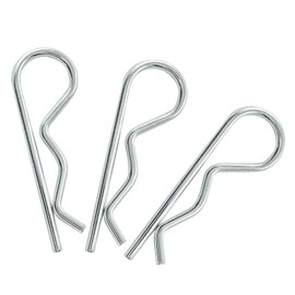 Uenhoy 3 Pcs Cotter Pins M5x100mm Heavy Duty R-Clips for Hitch Pin Lock System Trailer Tractor Mower, Hitch Pins Clips Spring Clip Hair Pins Spring Fastener