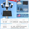 Gakigond Flag Pole Light Solar Powered，12000mAh，5-in-1Brightest LED Flagpole Lights for