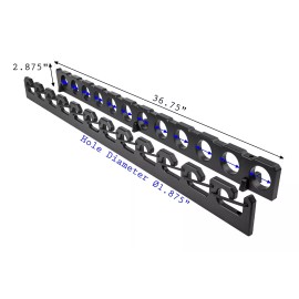 Oobjek 12 Fishing Rod Holder Vertical Console Boat Wall Rack Bungee