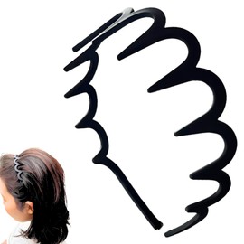 Chicer Headband with Comb, Unisex, Painless, Hair Band, Hair Closure, Black, Face Washing, Hair Accessory, Stylish, Cute, Made of Polycarbonate, Securely Stays in Place
